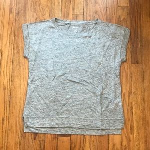 J. Crew Roll-Cuff Linen Tee